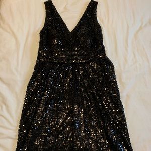 Black sequin dress